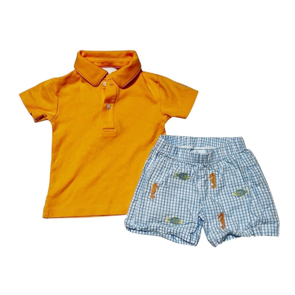 Little English Summer Beach Polo Outfit Size 18m